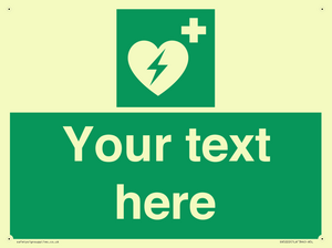 Custom Defibrillator Sign